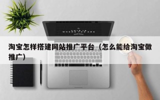 温州淘宝怎样搭建网站推广平台（怎么能给淘宝做推广）